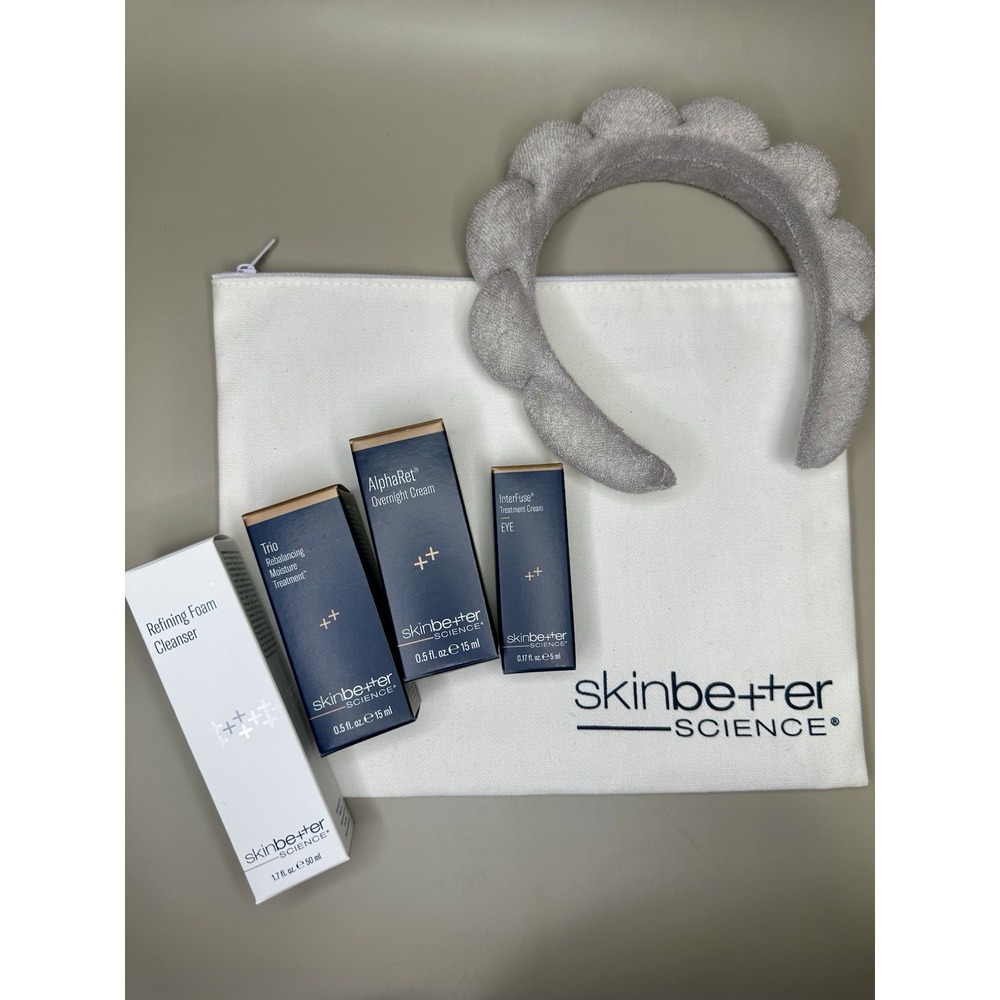 SkinBetter Science SET Trio/Refining Cleanser/AlphaRet Overnight/Interfuse Eye